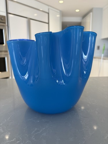 Venini murano fazzoletto blue - venini,